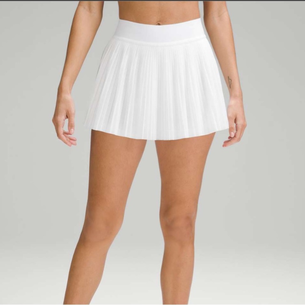 Lululemon Mesh Pleats Mid-Rise Mini Tennis Skirt SIZE 8 WHITE - Picture 8 of 8